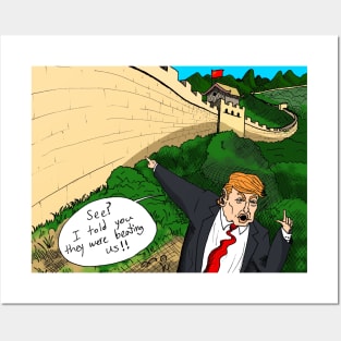 Trump Great Wall Posters and Art